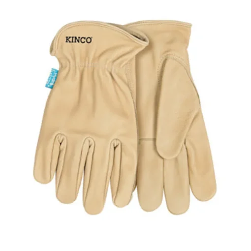 Kinco Hydroflector Men's Indoor/Outdoor Premium Grain Driver Gloves Tan M 1 pair