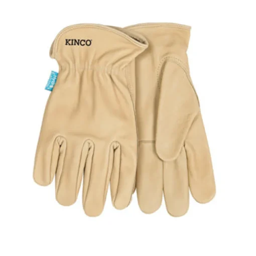 Kinco Hydroflector Men's Indoor/Outdoor Premium Grain Driver Gloves Tan XL 1 pair
