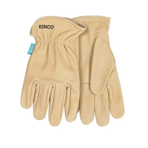 Kinco Hydroflector Men's Indoor/Outdoor Premium Grain Driver Gloves Tan L 1 pair