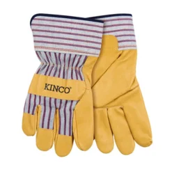 Kinco Men's Indoor/Outdoor Palm Gloves Yellow M 1 pair
