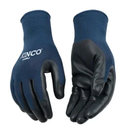 Kinco Men's Indoor/Outdoor Grip Gloves Blue/Gray XL 1 pair
