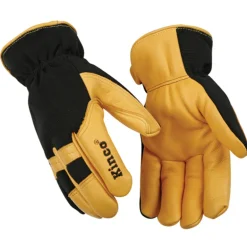 Kinco Men's Indoor/Outdoor Thermal Work Gloves Black/Yellow XL 1 pair