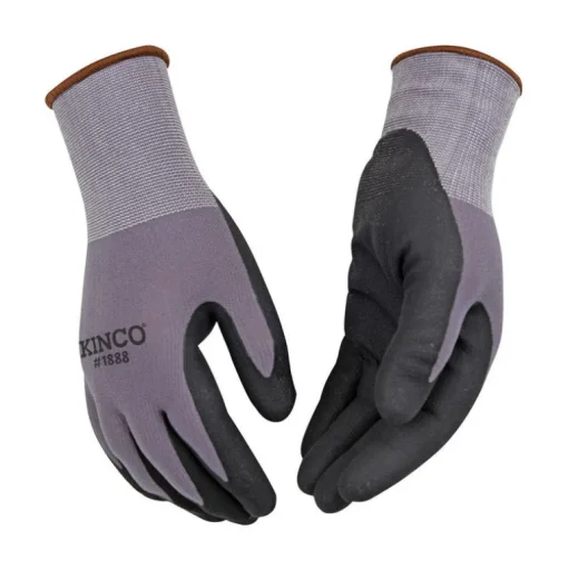 Kinco Men's Indoor/Outdoor Palm Gloves Black/Gray XL 1 pair