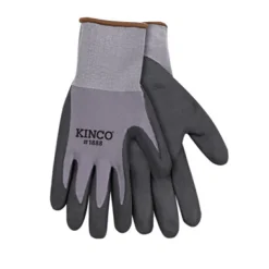 Kinco Men's Indoor/Outdoor Palm Gloves Black/Gray XL 1 pair