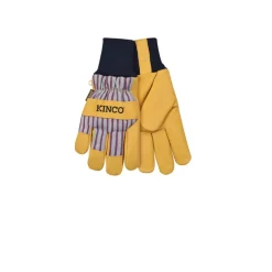 Kinco Men's Outdoor Knit Wrist Work Gloves Yellow L 1 pair