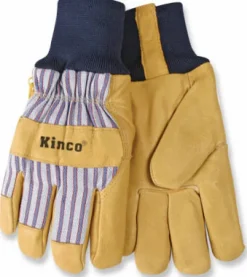 Kinco Men's Outdoor Knit Wrist Work Gloves Yellow XL 1 pair