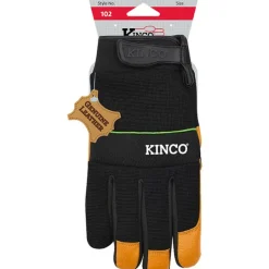 Kinco Premium Men's Indoor/Outdoor Hybrid Driver Gloves Black/Orange L 1 pair
