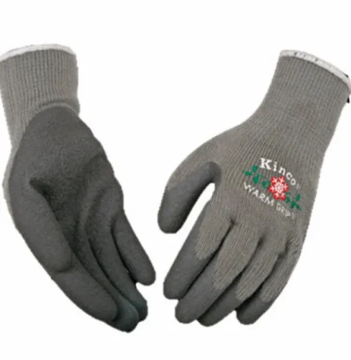 Kinco Warm Grip S Latex Coated Thermal Gray Dipped Gloves