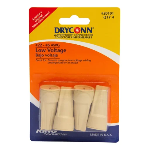 King Innovation DryConn Copper Wire Underground Wire Connector Tan 4 pk