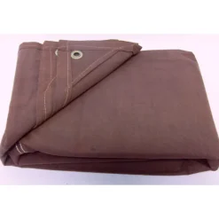 King Tarpaulin 6 ft. W X 8 ft. L Heavy Duty Canvas Tarpaulin Brown