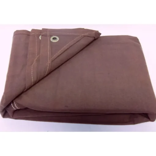 King Tarpaulin 6 ft. W X 8 ft. L Heavy Duty Canvas Tarpaulin Brown