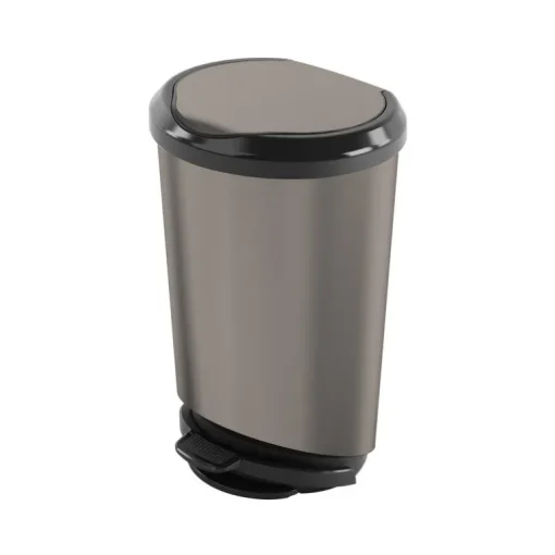 KIS 11 Nickel Tondo Step On Wastebasket (Pack of 4)