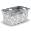 KIS White Plastic Laundry Basket (Pack of 4)