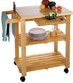 KITCHEN CART WOD 31.85"H
