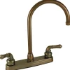 Kitchen Faucet 8" Plastic Kitchen W/ Gsnk Spt & Tpt Hdls Nickel