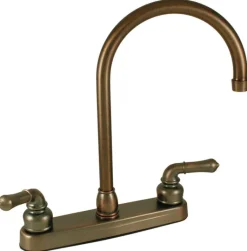 Kitchen Faucet 8" Plastic Kitchen W/ Gsnk Spt & Tpt Hdls Nickel