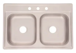 KITCHEN SNK DBL SS 33X22