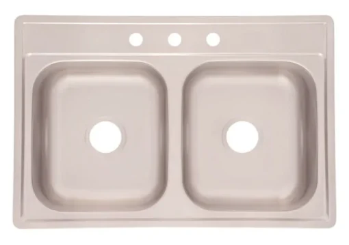 KITCHEN SNK DBL SS 33X22