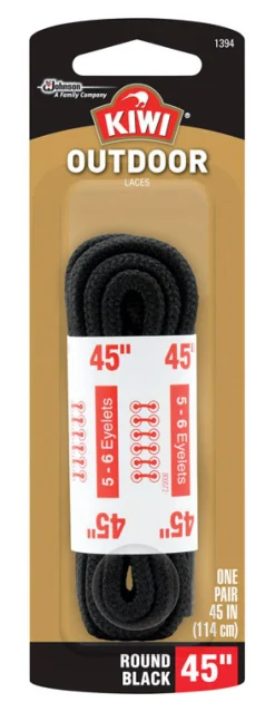 Kiwi Outdoor 45 in. Black Boot Laces
