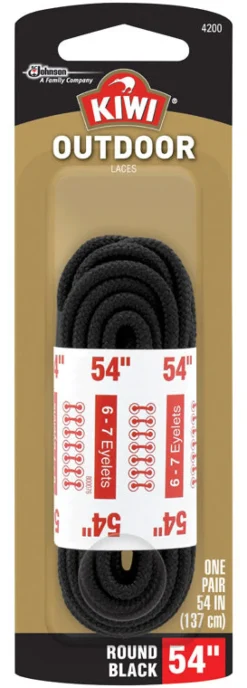 Kiwi Outdoor 54 in. Black Boot Laces
