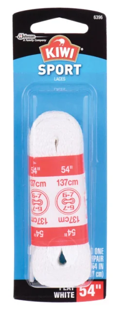 Kiwi Sport 54 in. White Shoe Laces