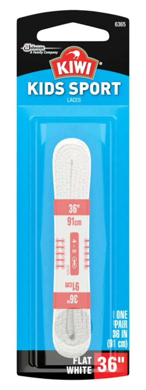 Kiwi Sport 36 in. White Shoe Laces