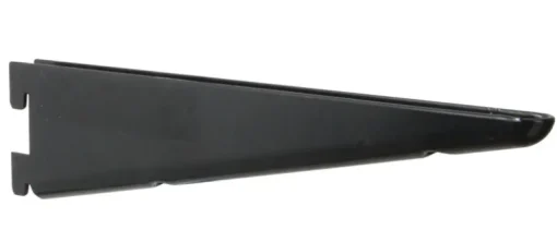 Knape & Vogt 182 Black Steel Double Slot Bracket 16 Ga. 10.5 in. L 450 lb