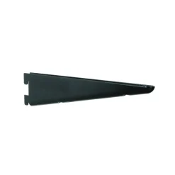 Knape & Vogt 182 Black Steel Double Slot Bracket 16 Ga. 9 in. L 450 lb