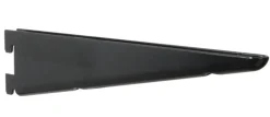 Knape & Vogt 182 Black Steel Double Slot Bracket 16 Ga. 9 in. L 450 lb