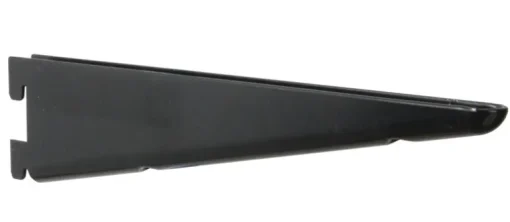 Knape & Vogt 182 Black Steel Double Slot Bracket 16 Ga. 9 in. L 450 lb