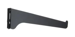 Knape & Vogt Black Steel Regular Duty Bracket 16 Ga. 8 in. L 160 lb. (Pack of 10)