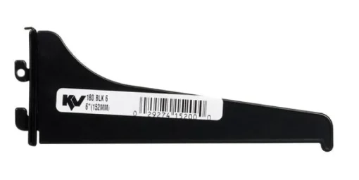 Knape & Vogt Black Steel Regular Duty Bracket 16 Ga. 6 in. L 160 lb. (Pack of 10)