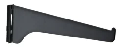 Knape & Vogt Black Steel Regular Duty Bracket 16 Ga. 12 in. L 160 lb.