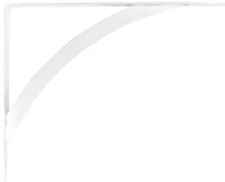 Knape & Vogt John Sterling White Steel Bracket 12 Ga. 10 in. L 100 lb. (Pack of 10)