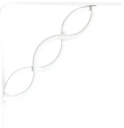 Knape & Vogt John Sterling White Steel Bracket 12 Ga. 6 in. L 100 lb. (Pack of 8)