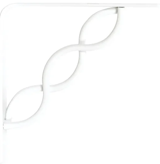 Knape & Vogt John Sterling White Steel Bracket 12 Ga. 6 in. L 100 lb. (Pack of 8)