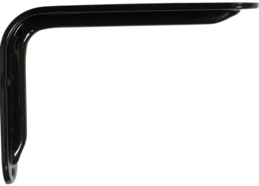 Knape & Vogt John Sterling Black Steel Bracket 12 Ga. 8 in. L 125 lb. (Pack of 20)