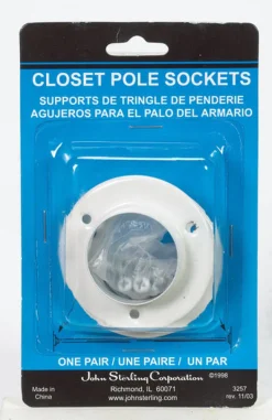 Knape & Vogt Pro 1-3/8 in. L X 1-3/8 in. D Powder Coated Steel Rod Socket