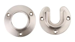 Knape & Vogt Pro HD 6-1/2 in. L x 1-5/16 in. Dia. Brushed Nickel Steel Rod Socket (Pack of 6)