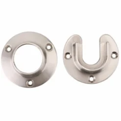 Knape & Vogt Pro HD 6-1/2 in. L x 1-5/16 in. Dia. Brushed Nickel Steel Rod Socket (Pack of 6)