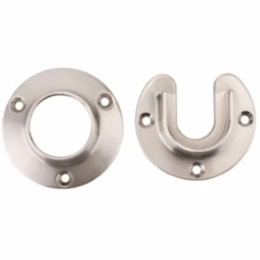 Knape & Vogt Pro HD 6-1/2 in. L x 1-5/16 in. Dia. Brushed Nickel Steel Rod Socket (Pack of 6)