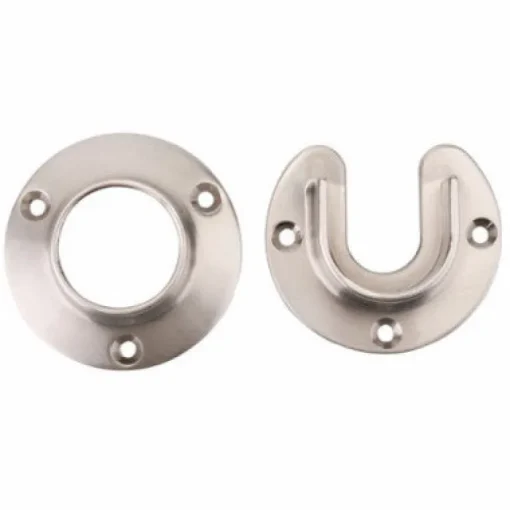 Knape & Vogt Pro HD 6-1/2 in. L x 1-5/16 in. Dia. Brushed Nickel Steel Rod Socket (Pack of 6)