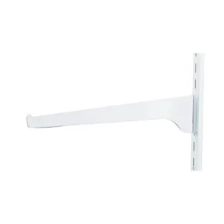 Knape & Vogt White Steel Regular Duty Bracket 16 Ga. 12 In. L 160 Lb. (Pack of 10)