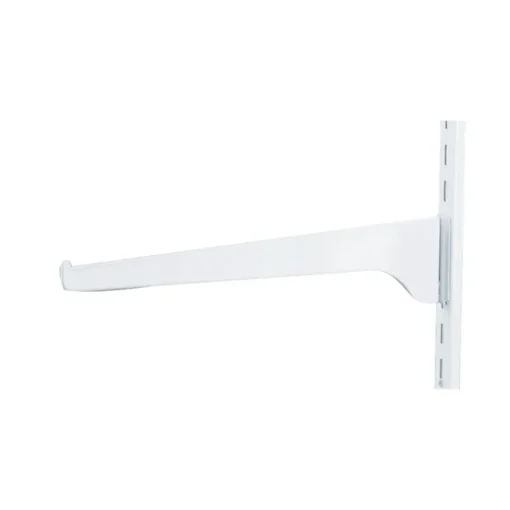 Knape & Vogt White Steel Regular Duty Bracket 16 Ga. 12 In. L 160 Lb. (Pack of 10)