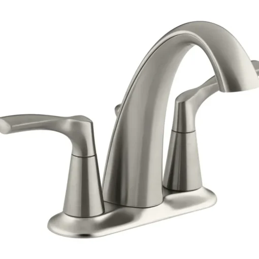 Kohler Brushed Nickel Centerset Bathroom Sink Faucet 4 in.
