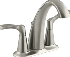 Kohler Brushed Nickel Centerset Bathroom Sink Faucet 4 in.