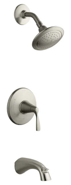 Kohler 1-Handle Brushed Nickel Tub and Shower Faucet