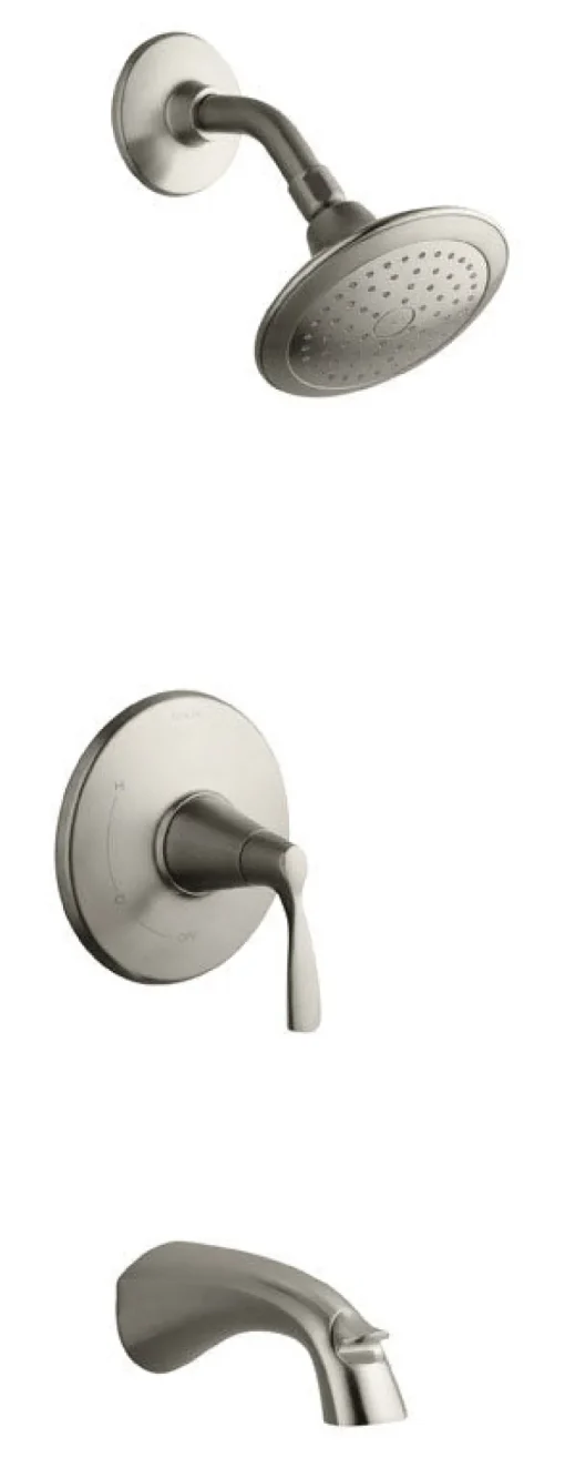 Kohler 1-Handle Brushed Nickel Tub and Shower Faucet