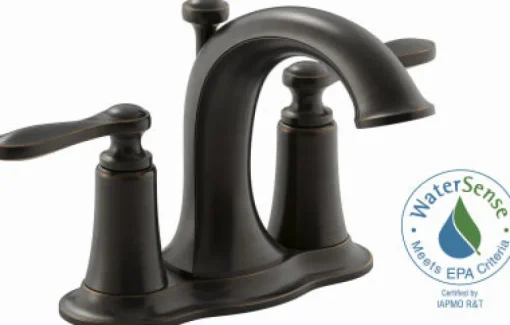 Kohler Linwood Oil Rubbed Bronze 1.5 GPM 2-Handle Lavatory Faucet 4 in.