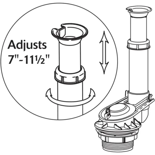Korky Adjustable 2 inch Flush Valve Kit
